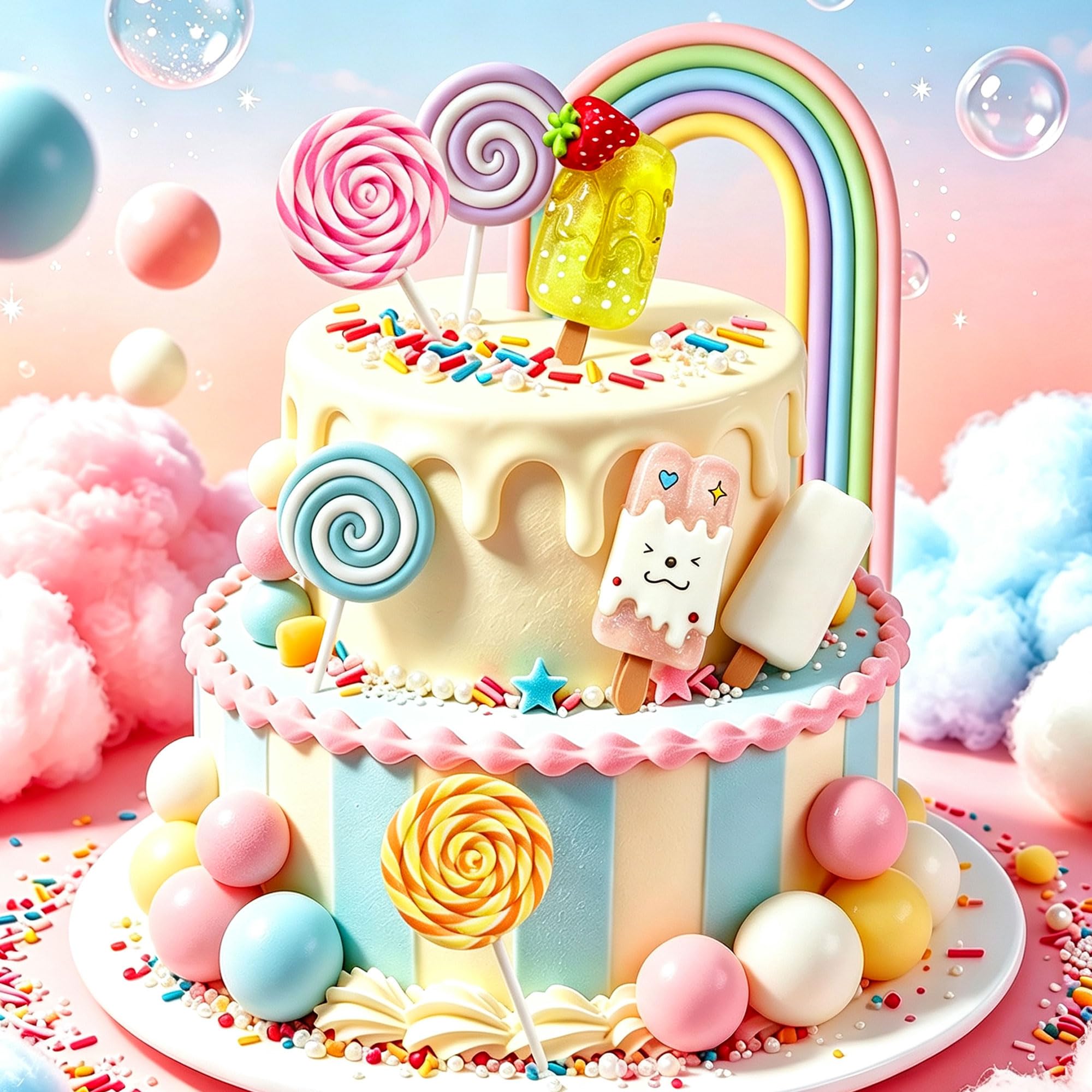Ice Cream Candy Cake Topper Candyland Cake Topper
