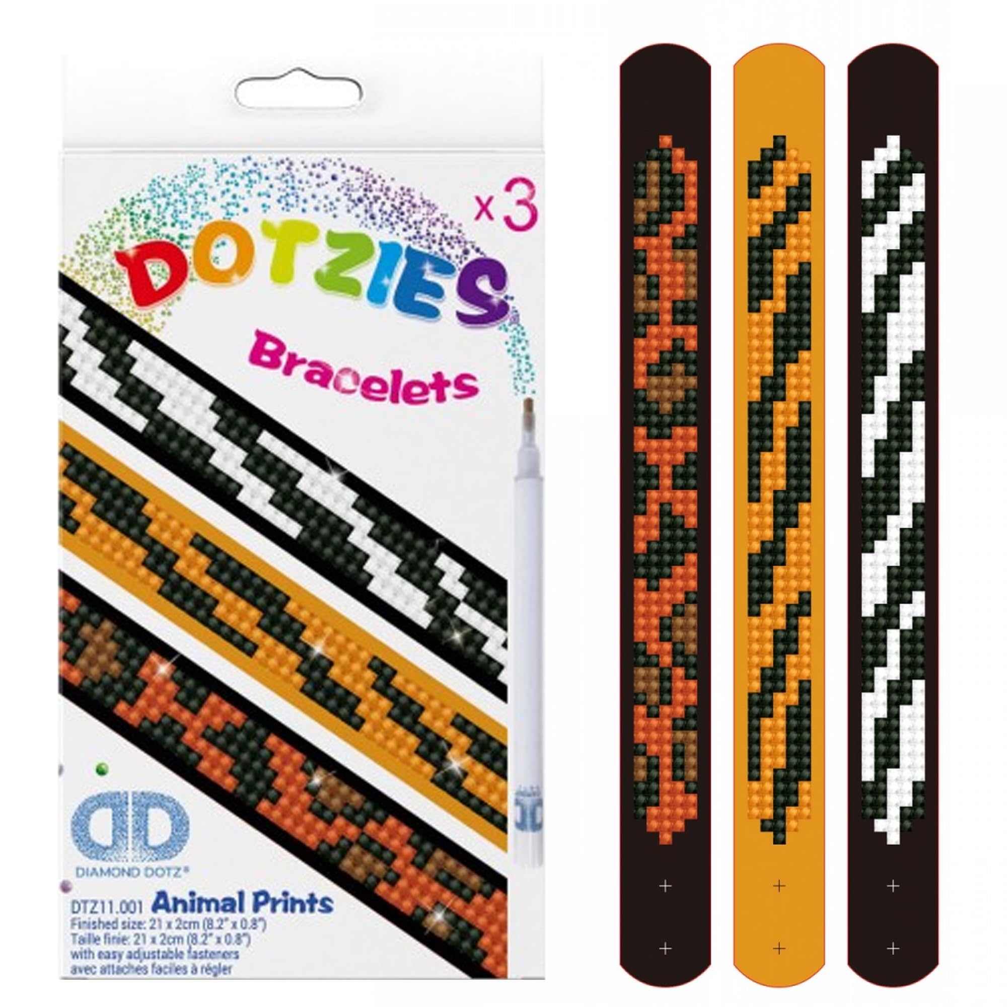 DIAMOND DOTZ Animal Prints Diamond Painting Kit for Kids Fun Craft Set