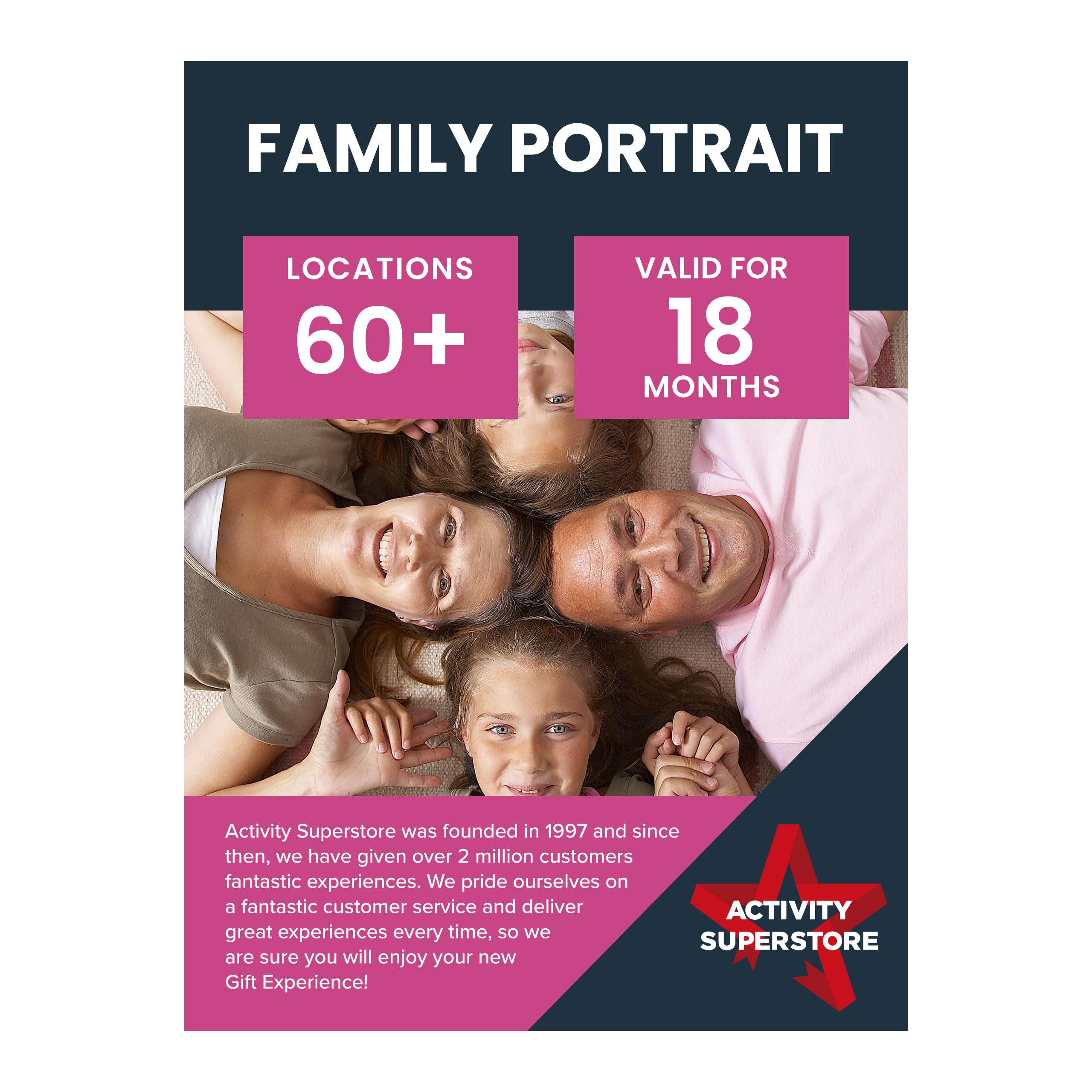 Activity Superstore Natural Skin Tones Family Portrait Photoshoot Gift Experience Voucher, Available At 60+ Uk Locations, Portrait Session, Photoshoot Session, Couples Gifts, Birthday Gifts