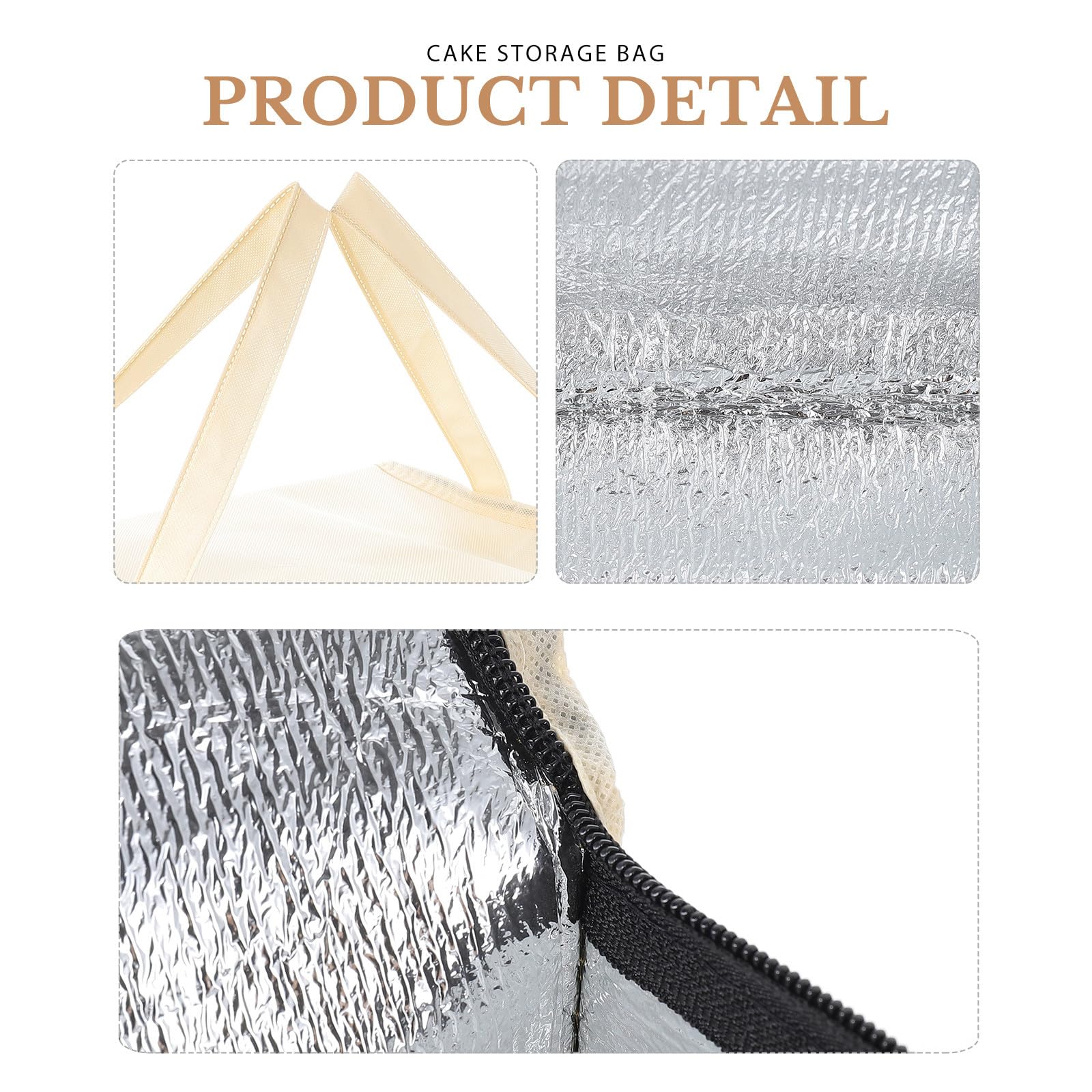 SHINEOFI Isolierte Kühltasche für Torten 35X35X23cm mit Wärmeschutzbeutel für Picknick und Zuhause Kuchen Transporttasche