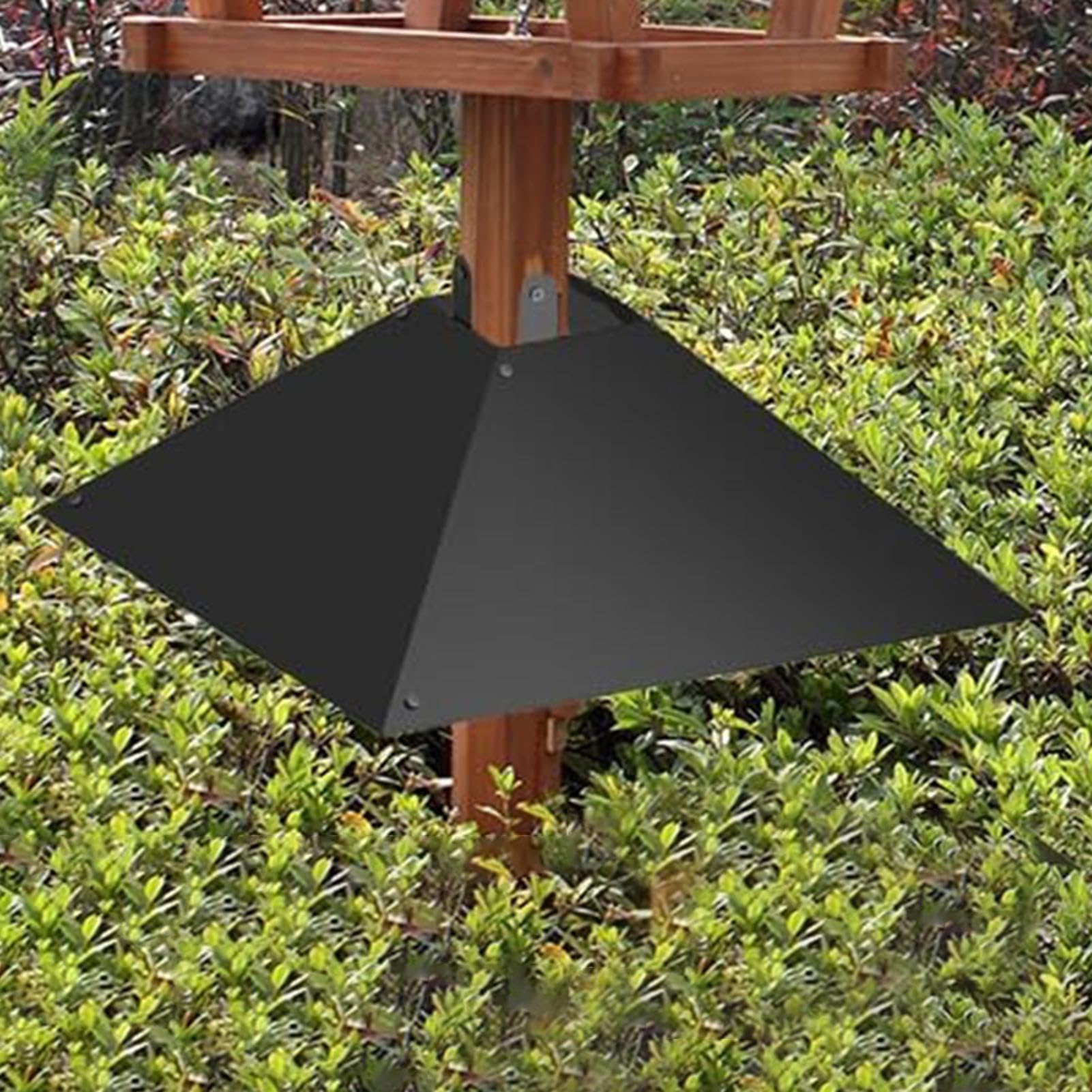 Para Pájaros Con Protección Contra Ardillas Resistente 43 cm a prueba de | Acero Inoxidable Accesorios de jardín, poste de madera y pajareras para exterior y patio trasero