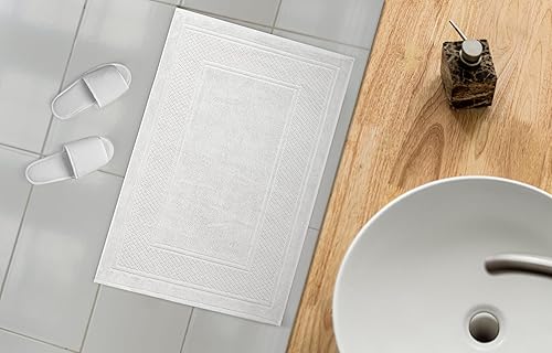 Miniatura 6 de Avalon Towels Tapetes de baño para baño, absorbentes, de secado rápido, tapetes de baño 100% algodón, suaves, tapetes de baño blancos, absorbentes,