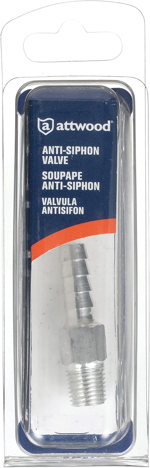 Attwood 88FAS014-6 Fuel Tank Fitting — Male Thread, Anti-Siphon Valve, ¼-in. NPT x 3/8-In. Barb, Aluminum : Boat Fuel Flow Instruments : Sports & Outdoors