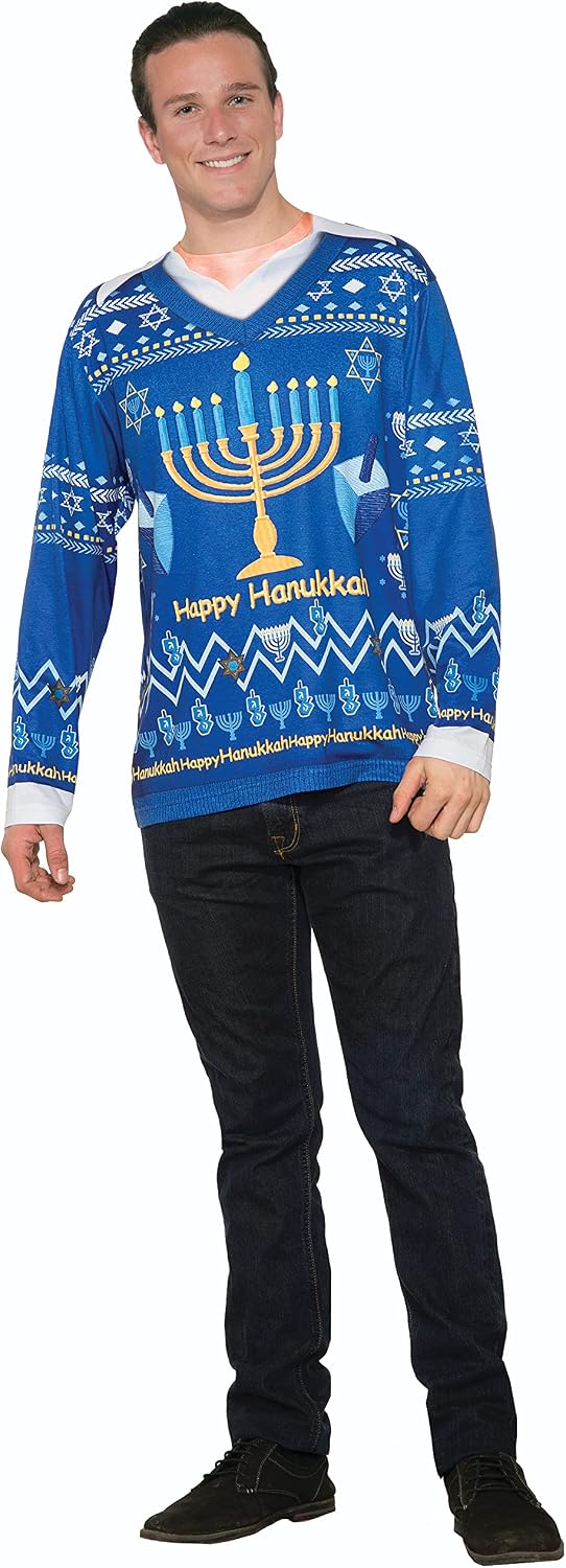 Forum Novelties Adult Photo-Real Printed Chanukah Shirt