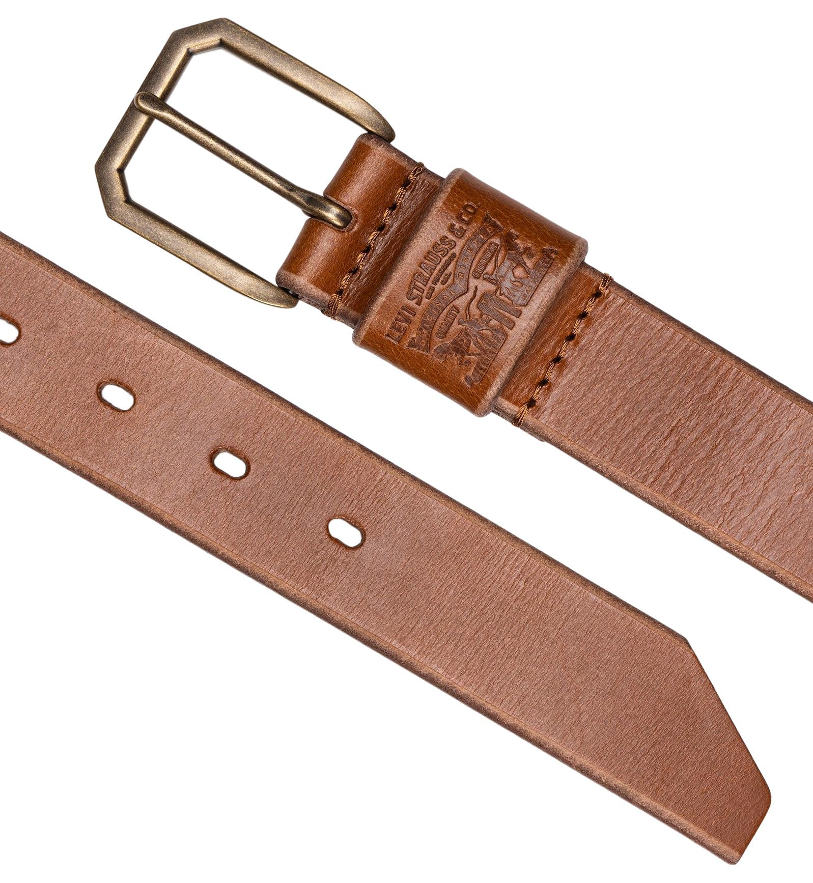 Levi's Wide Loop Two Horse Belts, Tobacco Brown, 95, Tyto? Br?zowy, 95