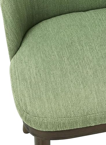 Miniatura 7 de Juego de 4 sillas de comedor tapizadas, modernas sillas de comedor, sillas de cocina de restaurante con respaldo medio con patas de madera, color