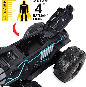 DC Batman, All-Terrain Batmobile Remote Control Vehicle, Water-Resistant Batman Toys for Boys Aged 4 and Up