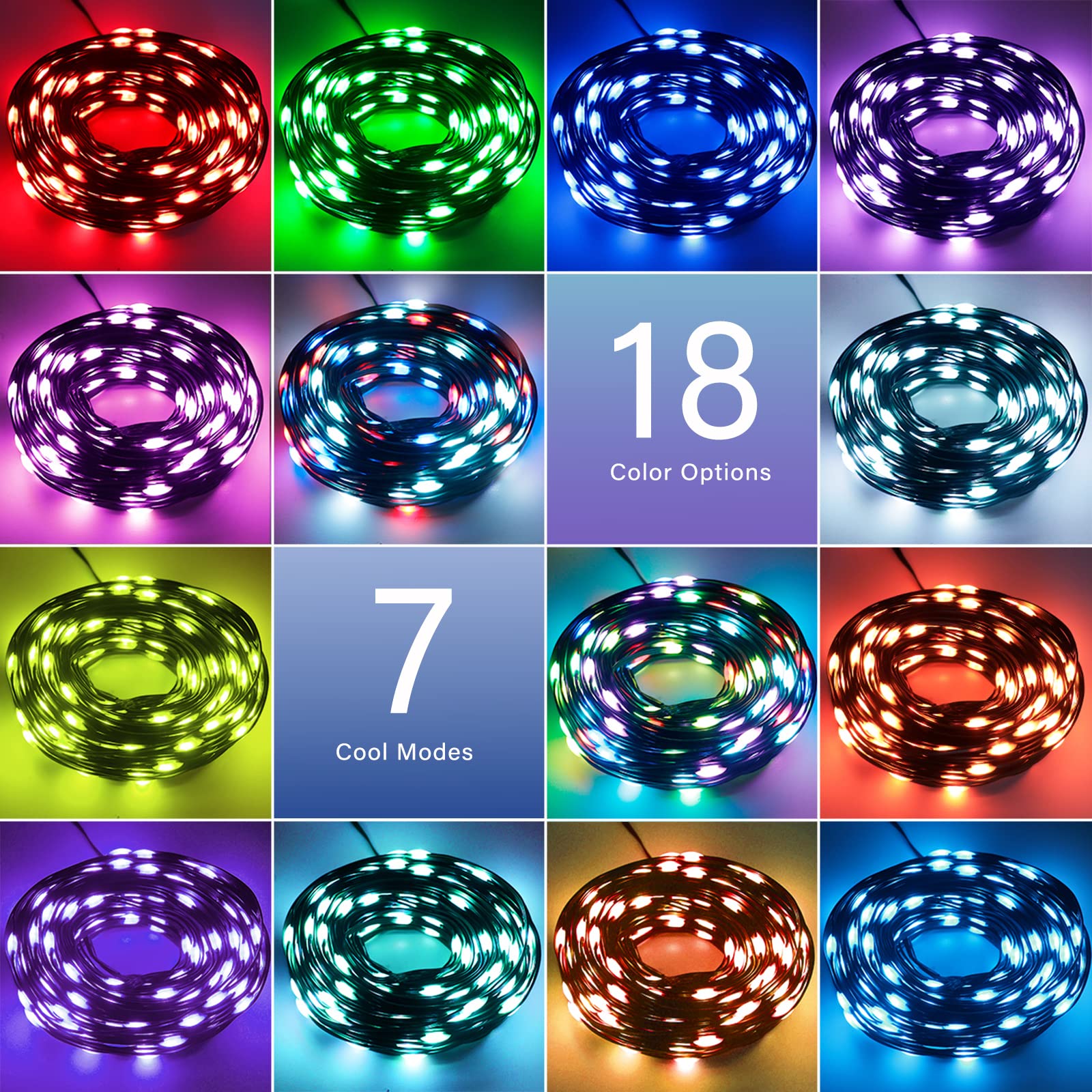 200 LED Color Changing Christmas Lights, 66FT Outdoor Christmas Tree