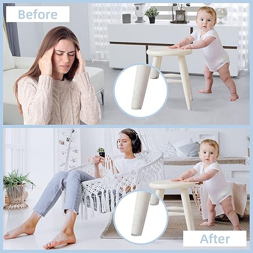 Miniatura 6 de Ohiyoo Almohadillas de fieltro para muebles, paquete de 10 almohadillas de fieltro autoadhesivas para muebles, almohadillas de muebles resistentes