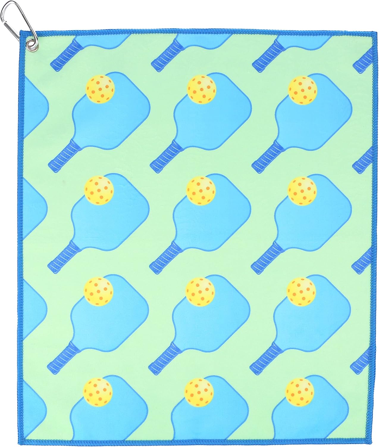 Millie Rose Pickleball Towels in Fashionable Prints – Cute 15×17 inch Microfiber & Cotton Athletic Towels with Carabiner Clip – Pickleball Accessories, Pickleball Gifts (Pickleball Party)