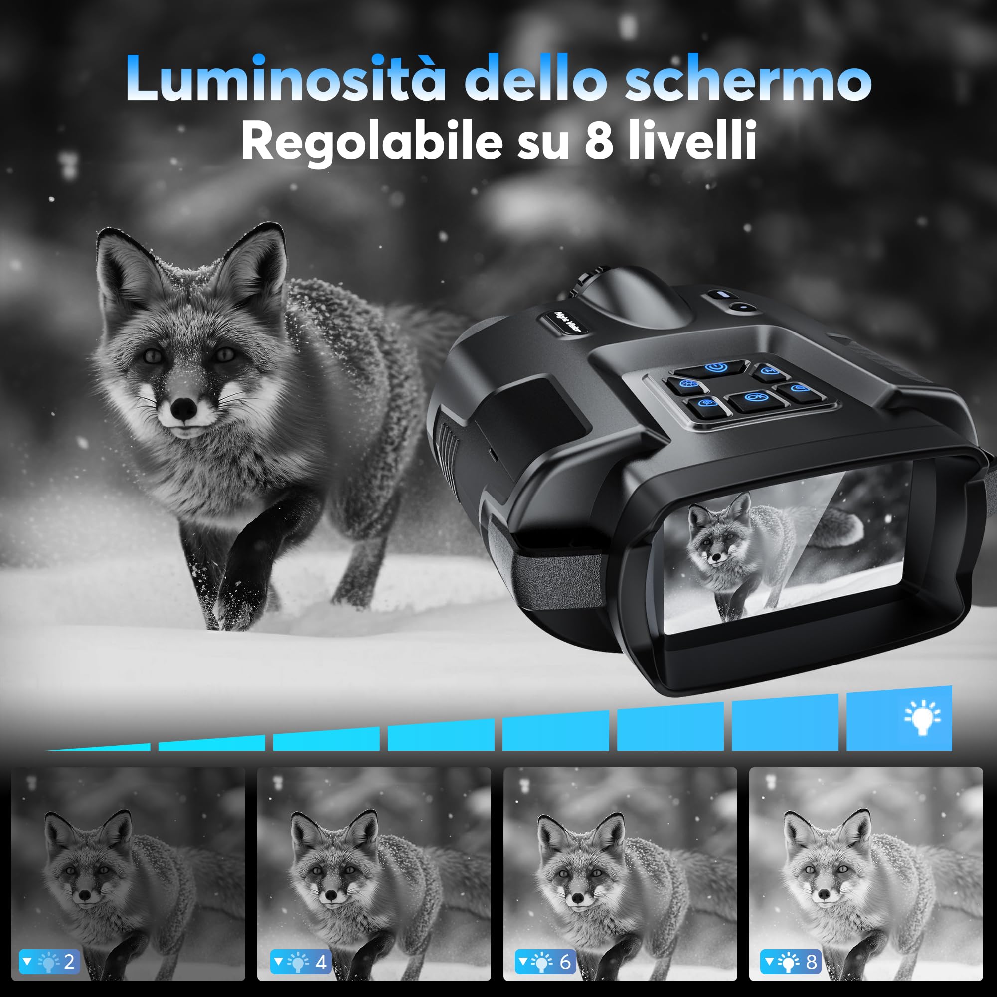 Binocolo Visione Notturna Schermo 3.3’’ TFT