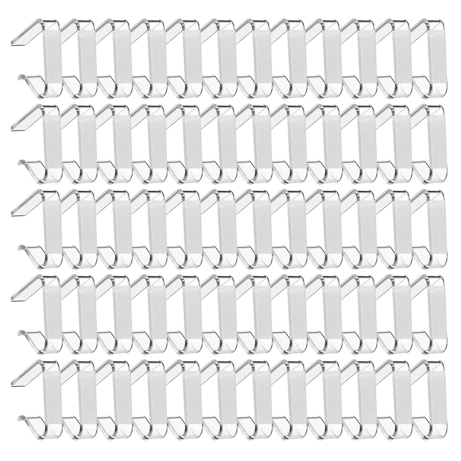 Pinces à nappe transparentes anti-vent lot de 60 pour buffets de réception - 8