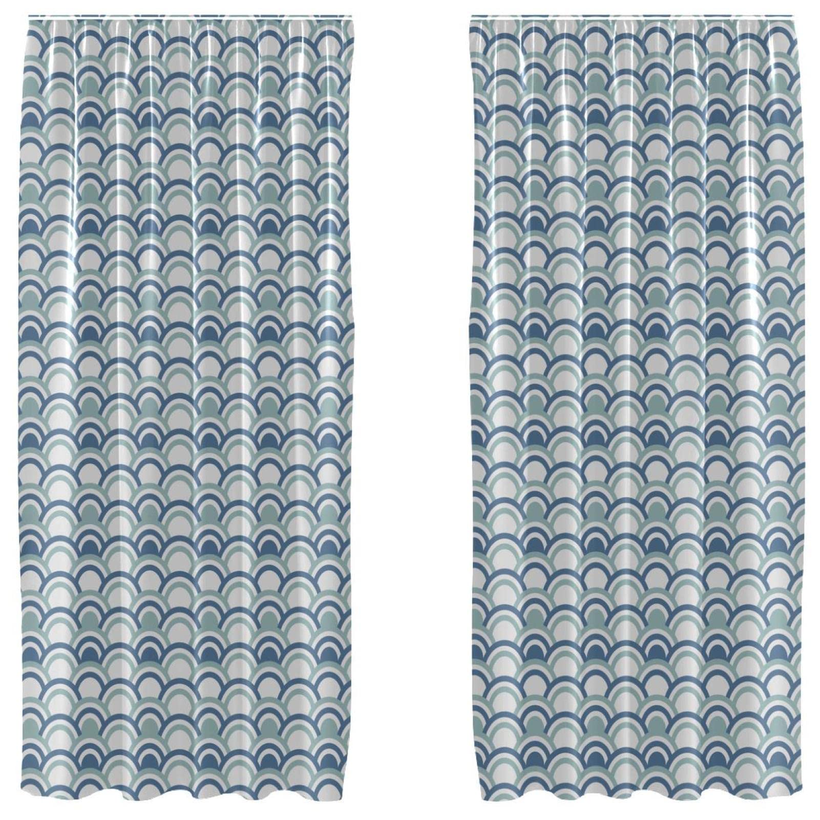 Rideaux de fenêtre occultants en microfibre n-01, double panneau 140x213 pour salon