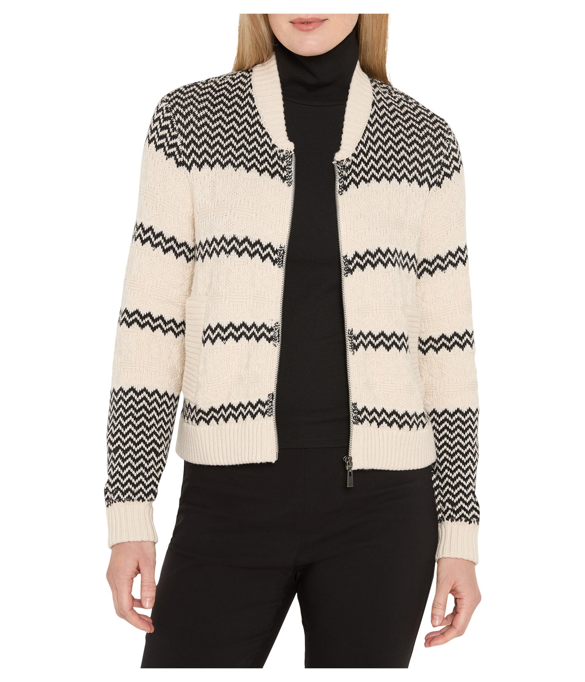 NIC ZOE womens Zigzag Bomber Jacket