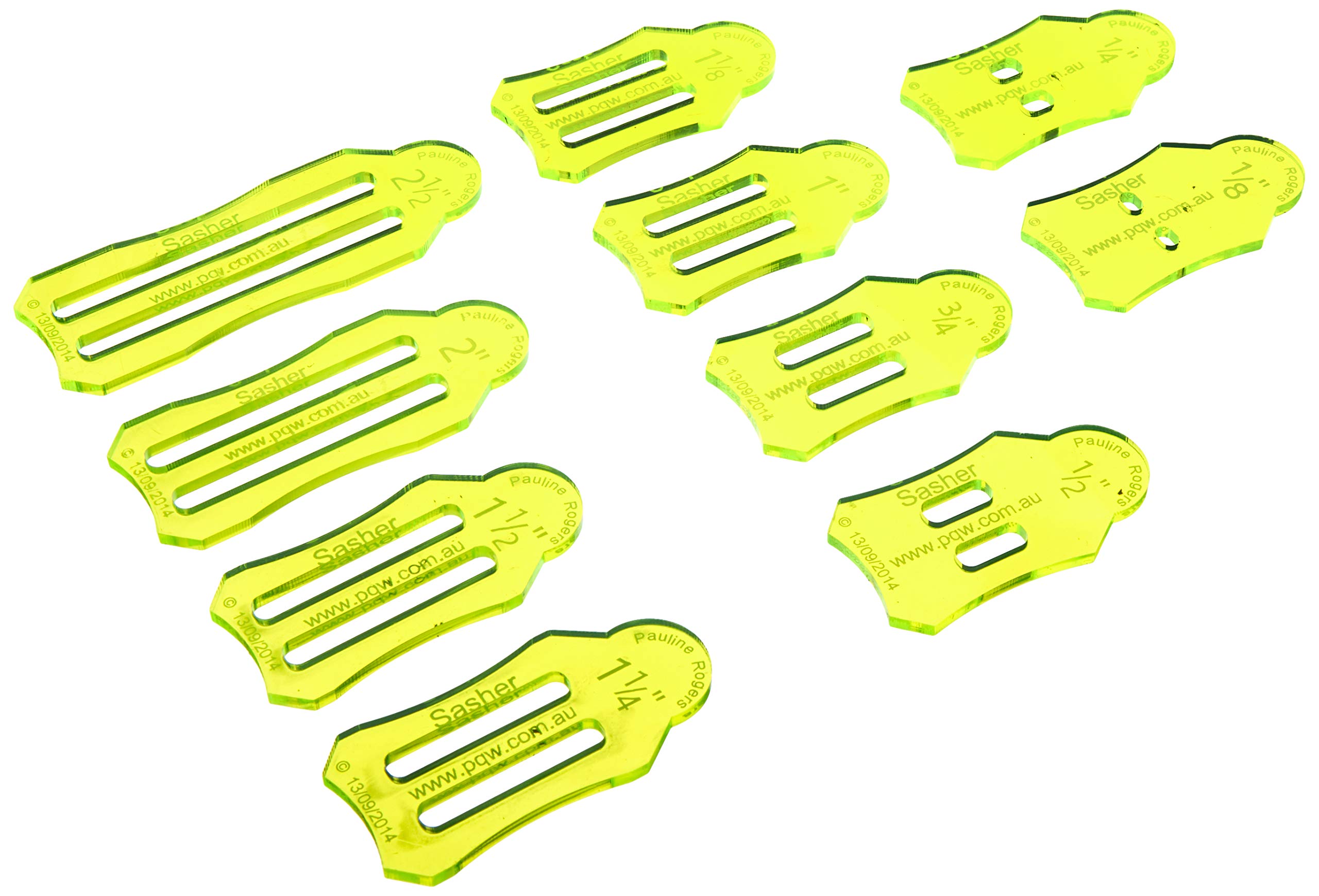 Pauline's Quilting World Sasher Collection Large Rulers & Accessories (Set Of 10)