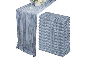 12 Pack Blue Cheesecloth Table Runner (35" x 120")