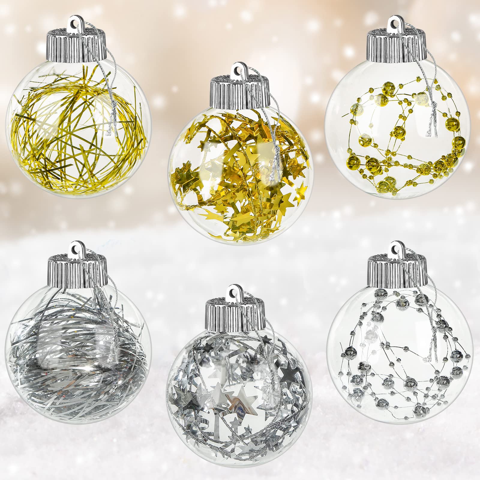 Amazon.co.jp: DomeStar クリスマスボールオーナメント 12個 3.2インチ