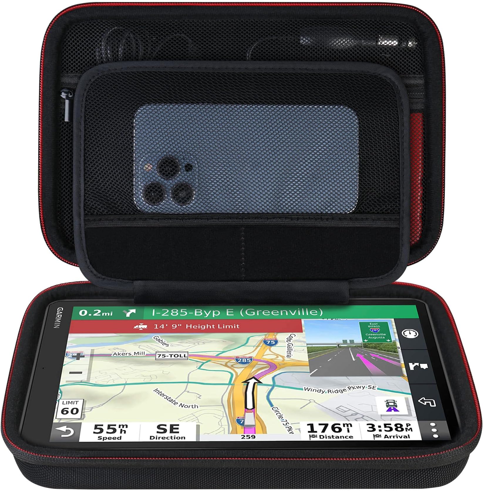 Elonbo GPS Carrying Case for 10inch Garmin dezl OTR1000