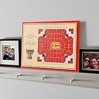 Vista 9 de YouTheFan NCAA Oklahoma Sooners - Arte de pared 3D de 5 capas con vista al estadio, Gaylord Family Oklahoma Memorial Stadium, 13.00 x 17.00 pulgadas