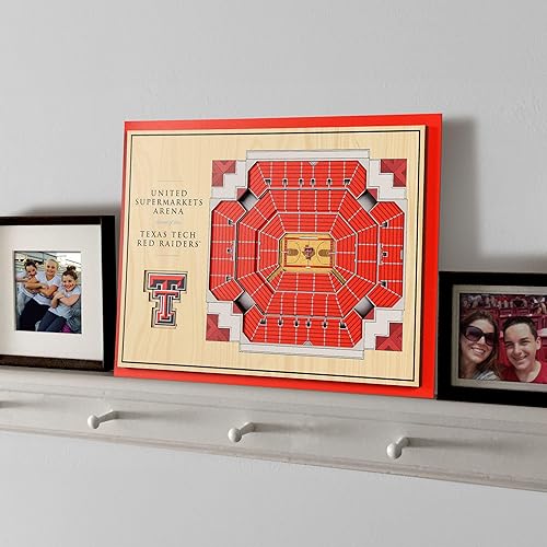 Miniatura 9 de YouTheFan NCAA Oklahoma Sooners - Arte de pared 3D de 5 capas con vista al estadio, Gaylord Family Oklahoma Memorial Stadium, 13.00 x 17.00 pulgadas
