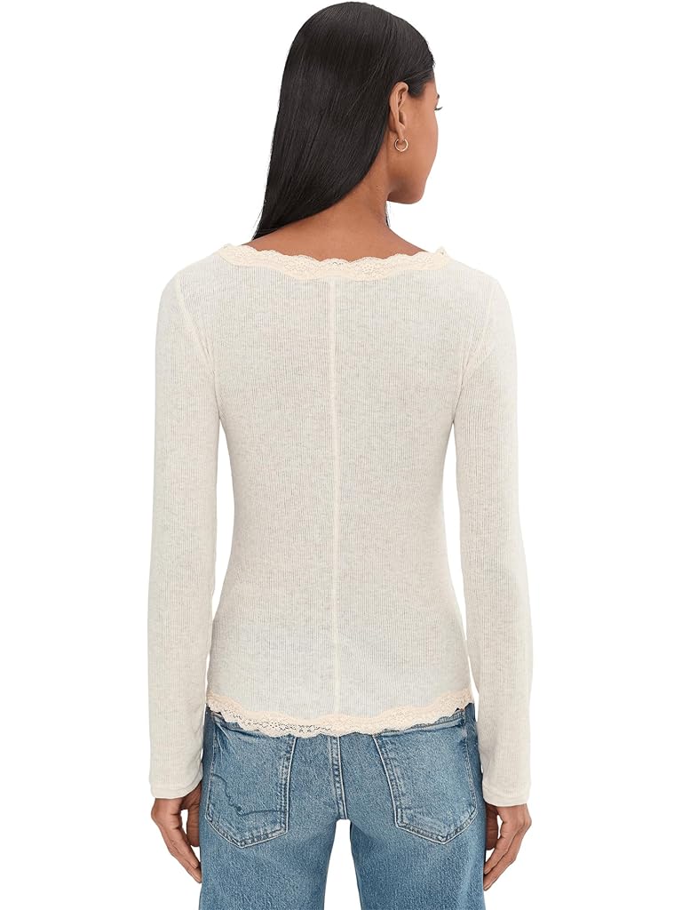 White Free People Big Love Rib Cardi