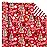 WRAPAHOLIC Reversible Christmas Wrapping Paper - Mini Roll - 17 Inch x 33 Feet - Red Christmas Tree Wrapping Paper and Stripe Design for Holiday, Party Celebration