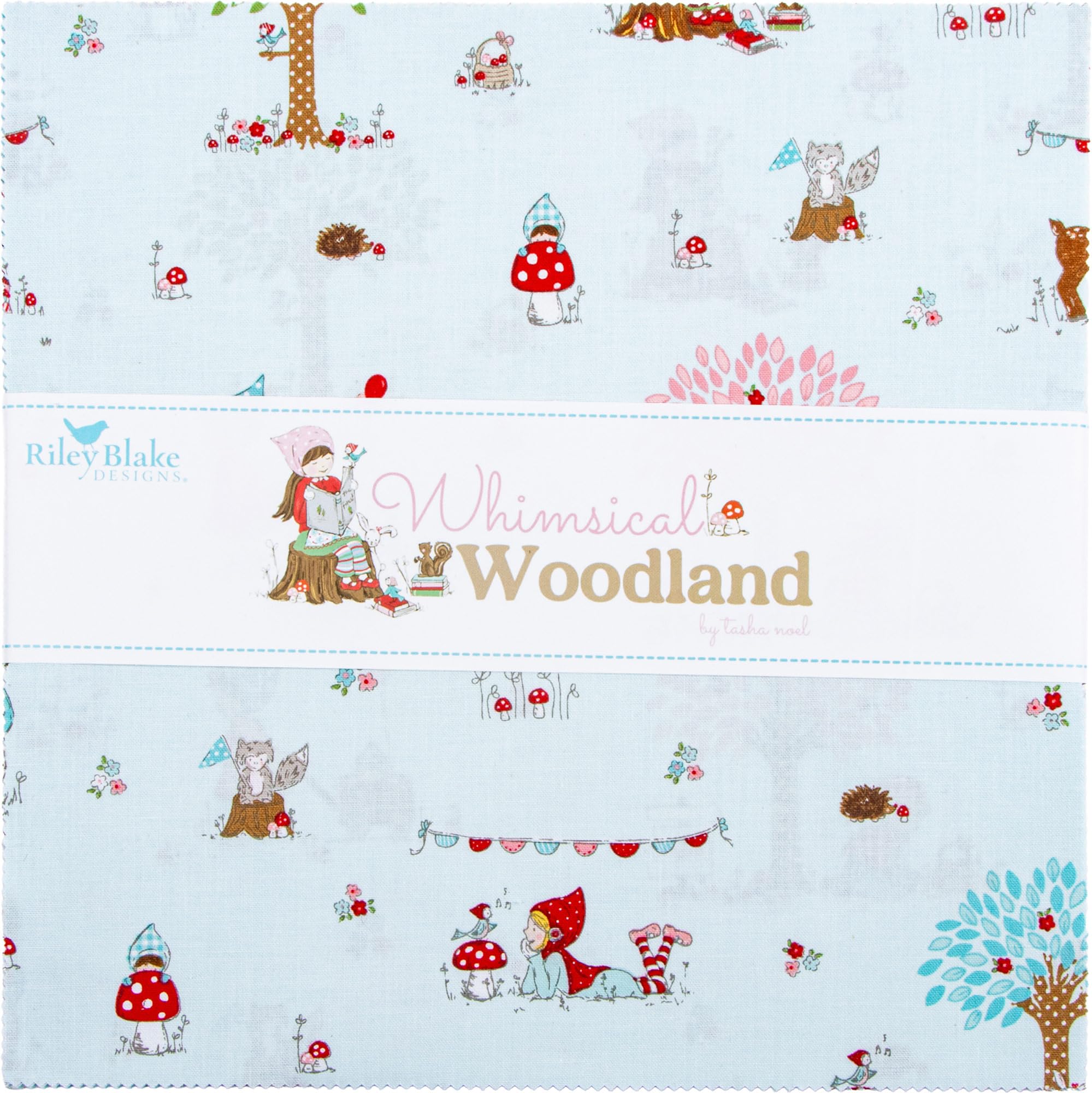 Tasha Noel Whimsical Woodland 10" Stacker 42 10-inch Squares Layer Cake Riley Blake 10-17640-42