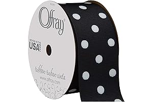 Offray Black and White Polka Dot Ribbon