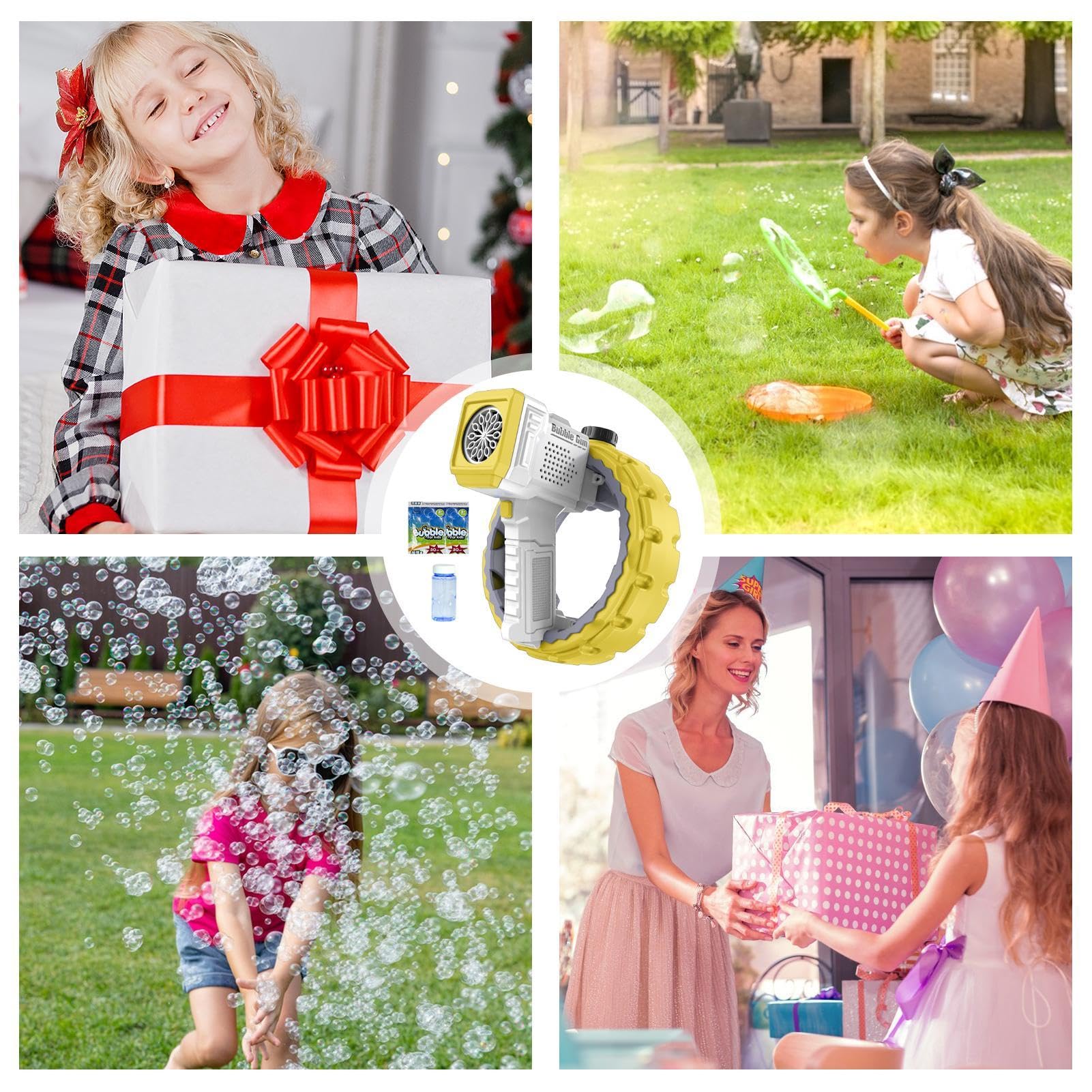 Machine à Bulles Lumineuse Automatique - Pour Fêtes, Anniversaires, Jardin, Avec Solution Incluse