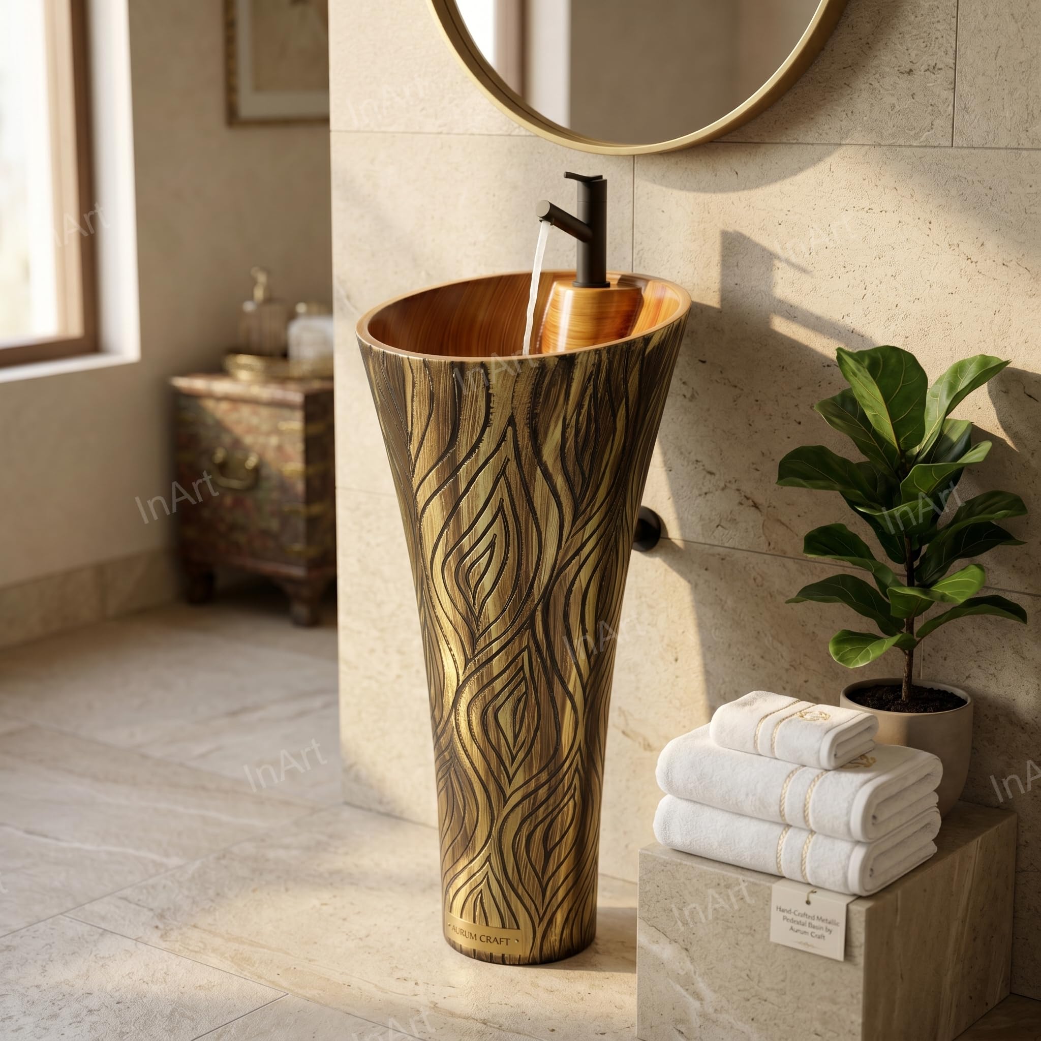 InArt Ceramic Wash Basin - Free Standing Pedestal -1