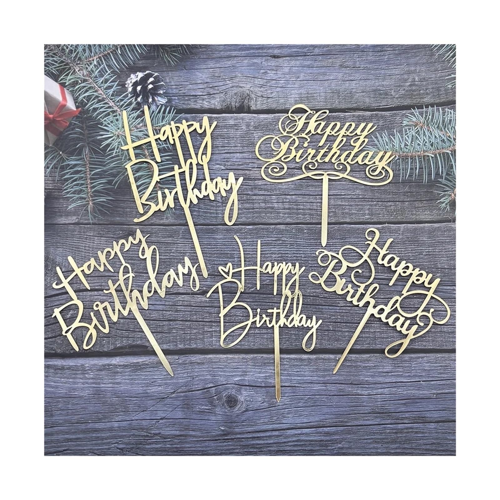 4 Stück „Happy Birthday“-Kuchenaufsatz Für DIY Kuchenherstellung