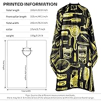 Vista 2 de Capa impermeable para barbero para hombres - Capa de corte de pelo para cortes de cabello, salón y adultos - Suministros y accesorios para barberos