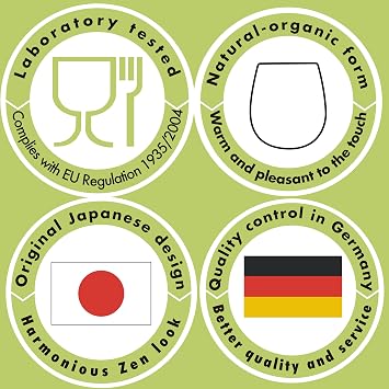 Goodwei Japanese Tea Cups - Ceramic Mugs Without Handle, Rounded Shape and Minimalist Design - Perfect for Tea, Matcha, Coffee or Espresso - Set of 4, 200ml (Camellia White)