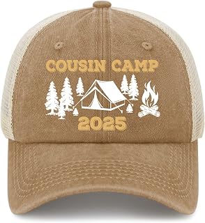 Cousin Camp 2025 Summer Vacation Trip Trucker Hat Running Cap for Him Cap