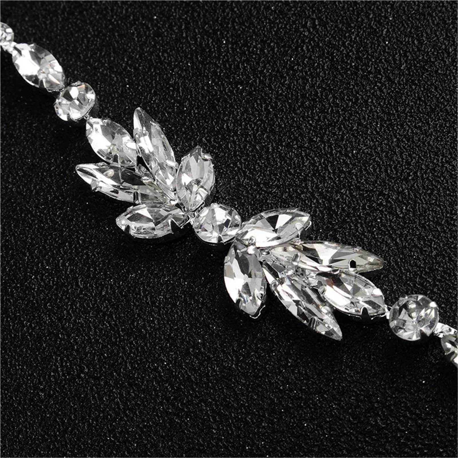 2 stücke Hochzeit Lange Haar Kämme Kristall Biegsamen Braut Haar Schmuck Zubehör Frauen Haarnadeln Haarteile Für Hochzeit，Party(Silver)