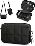 BAGSMART Digital Camera Case, Protective Puffy Camera Case with 2 Carrying Ways, Lightweight & Waterproof Small Camera Bag for Canon PowerShot G7X Mark II/III/Sony DSCW800/DSCW830 - Camel