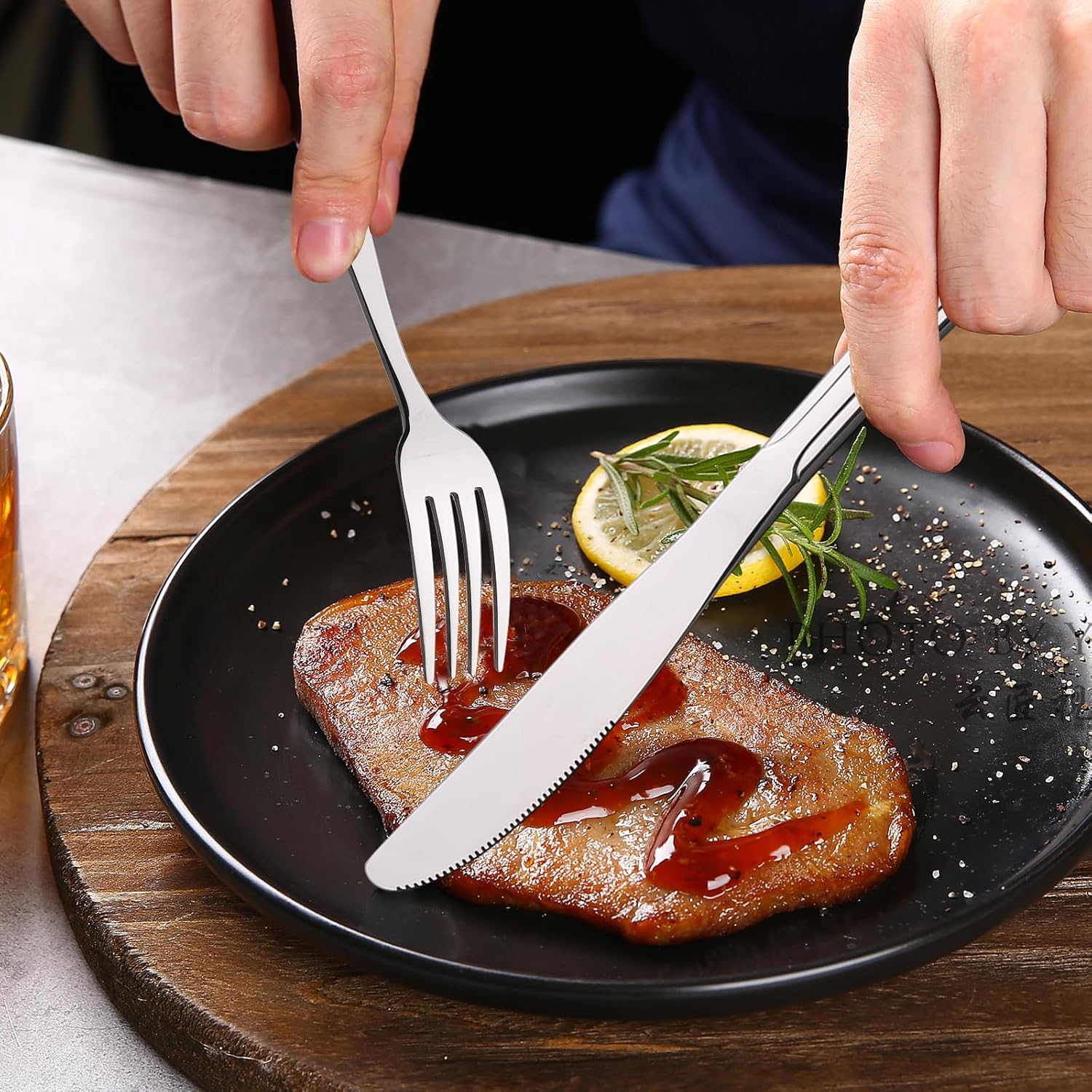 40-Piece Stainless Steel Flatware Set, Cutlery Set Service for 8