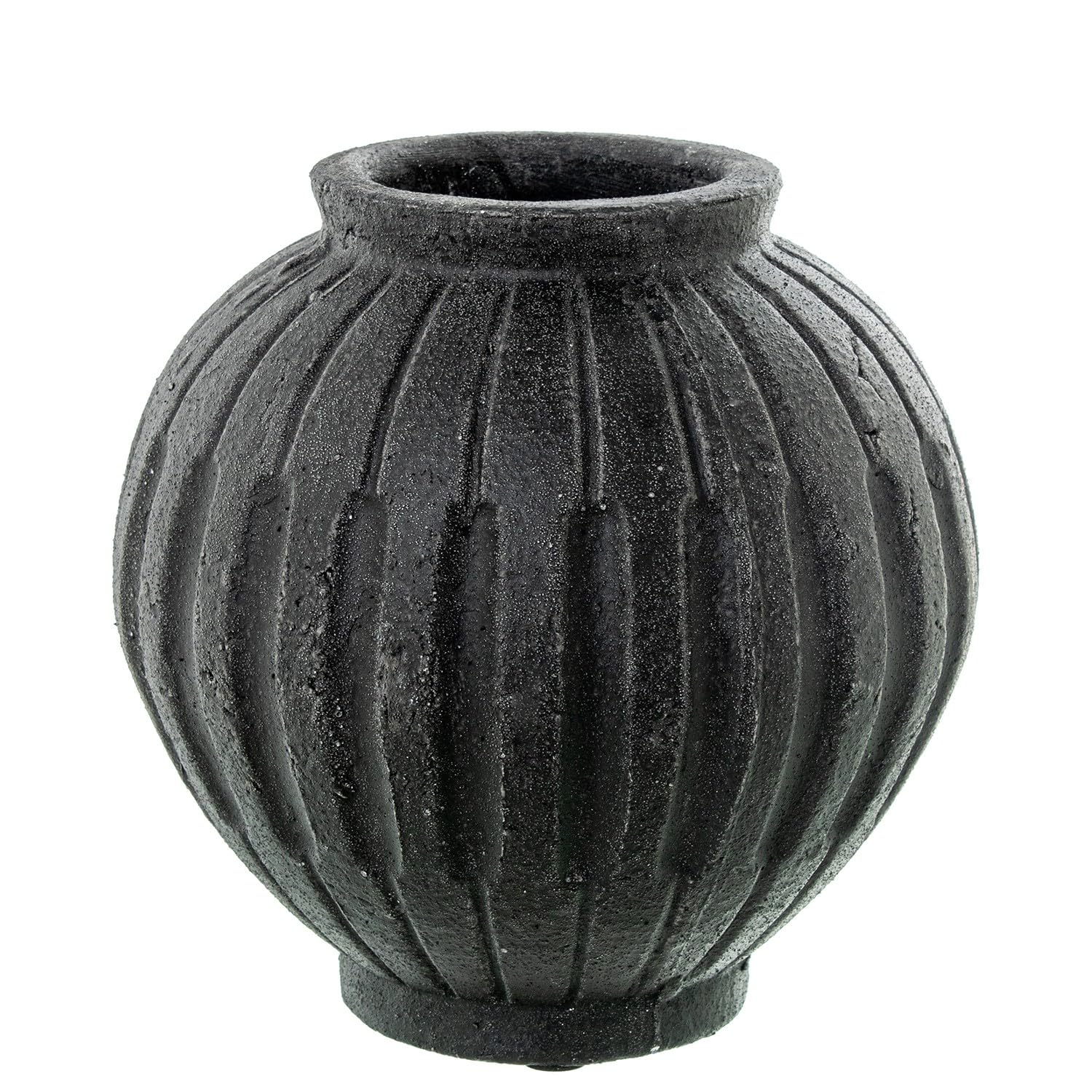 Vase en céramique noir DRW pour sublimer vos dîners et tables de salon