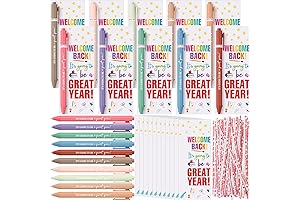 Welcome Back Teacher Gifts Bulk 50 Sets with Inspirational Quotes Greeting Card,...