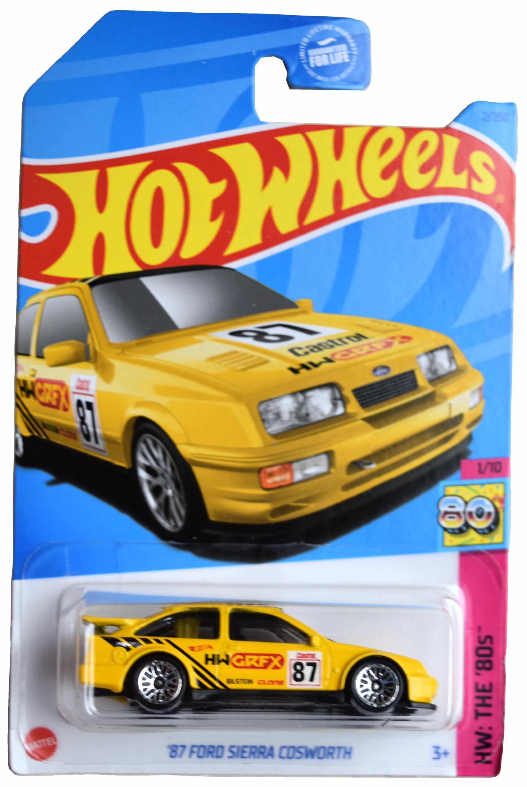 Hot Wheels '87 Ford Sierra Cosworth, HW: The '80S 1/10 [Yellow] 2/250
