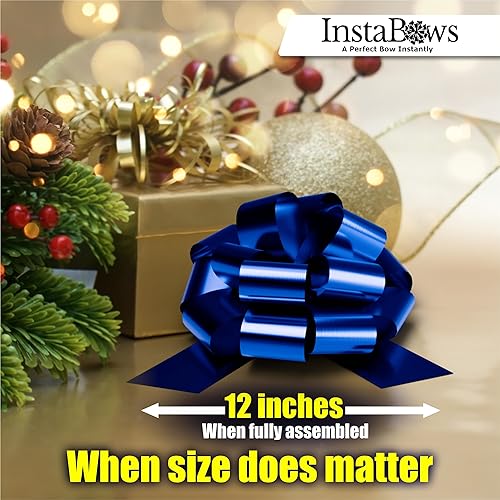 Miniatura 3 de Lazo grande metálico de 12 pulgadas para bicicletas y automóviles, resistente a la intemperie para envolver regalos, perfecto para grandes regalos y