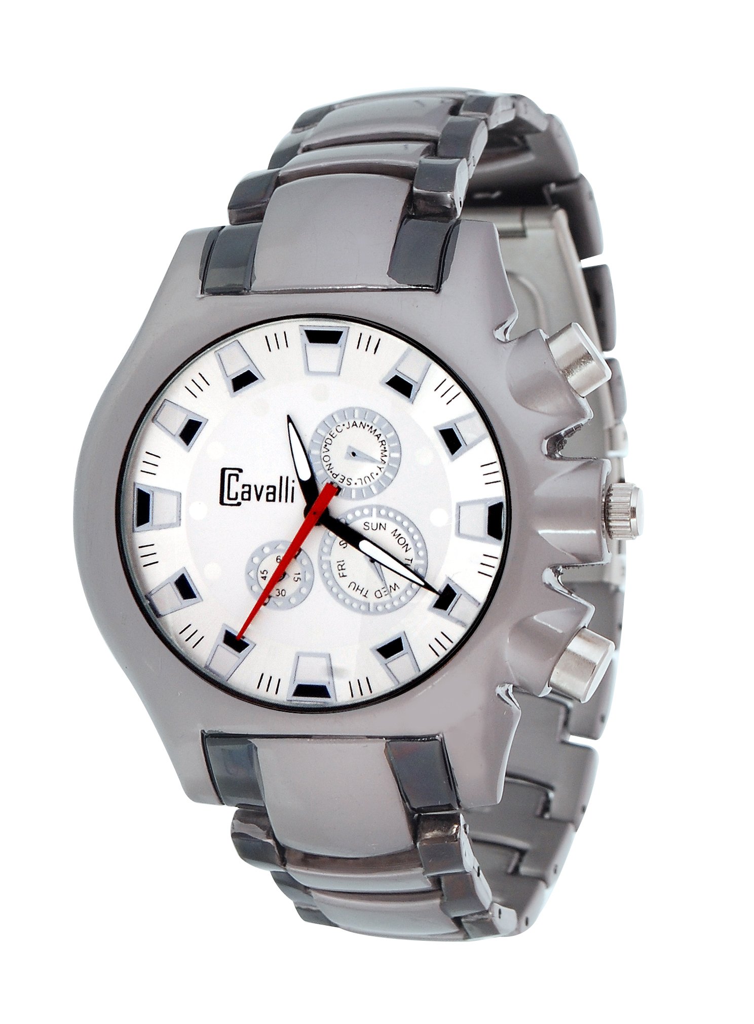 Cavalli Mens Two Tone-Silver/Grey Analog Watch (B01E0KYQYQ) Amazon Price History, Amazon Price Tracker