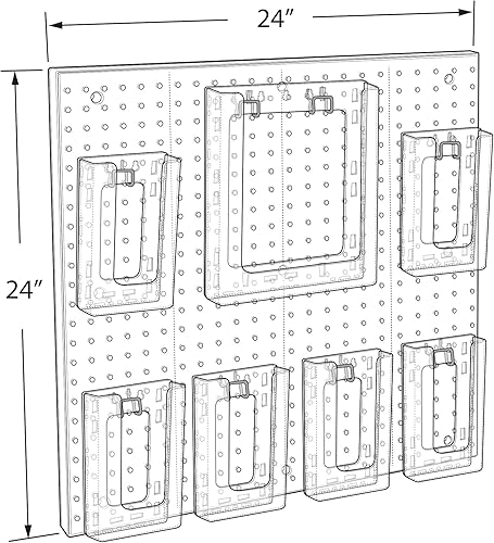 Miniatura 8 de Azar Pantallas - 700680 - Soporte para folleto de pared con 10 bolsillos, tamaño triple, transparente