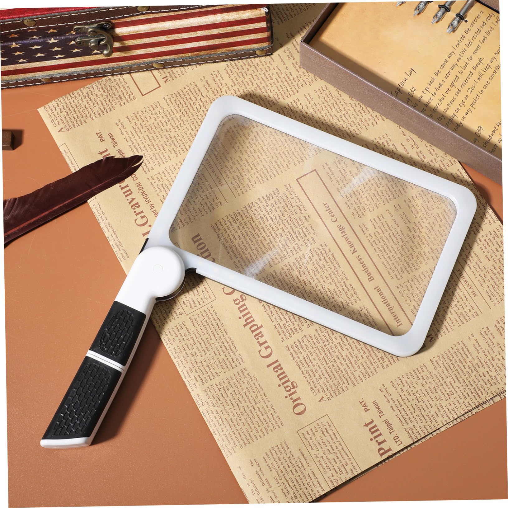 Loupe de Lecture Rectangulaire 5X Pliante pour Lecture Quotidienne