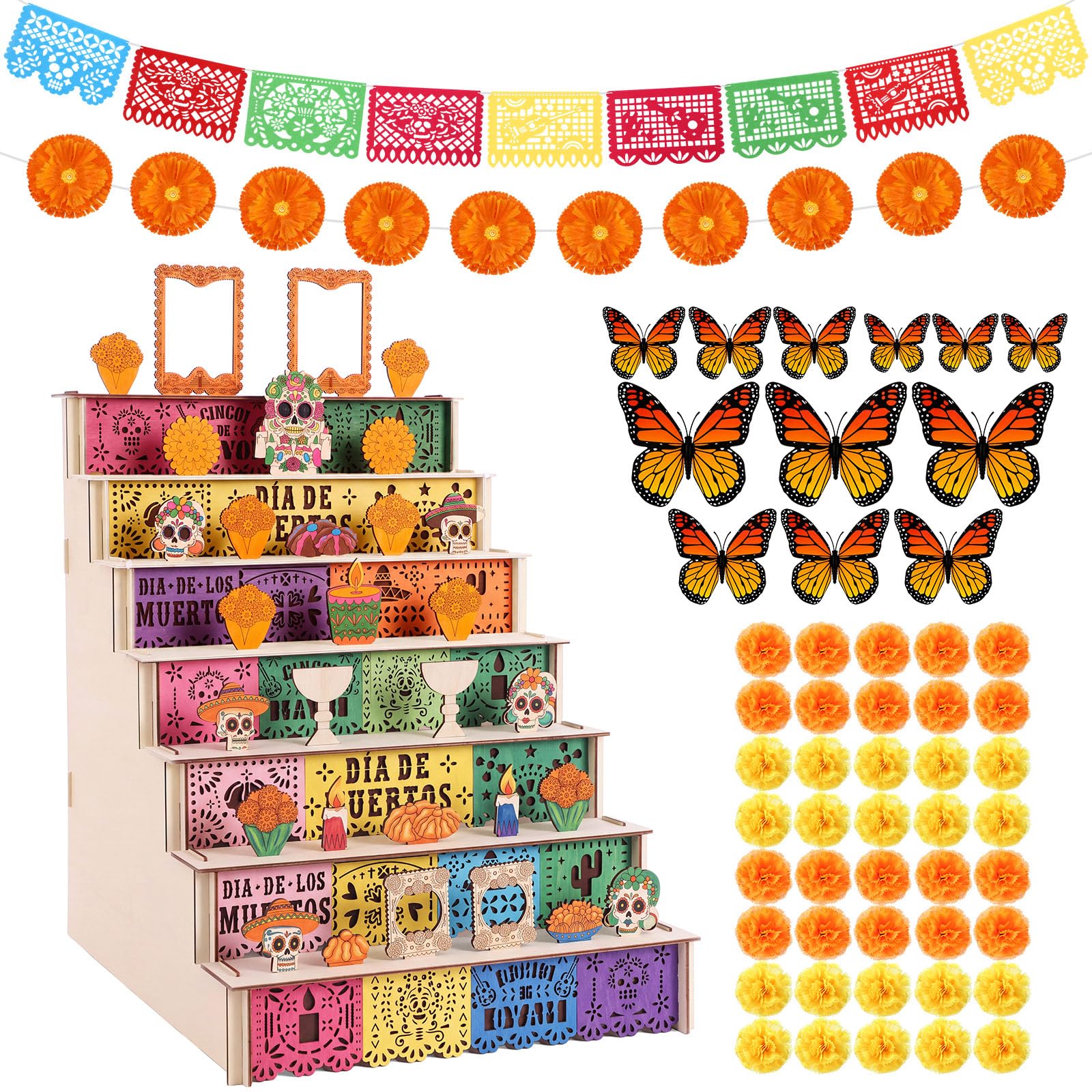 Yalikop 109 pezzi Dia De Los Muertos Kit di decorazione 40 x 67 x 70 cm