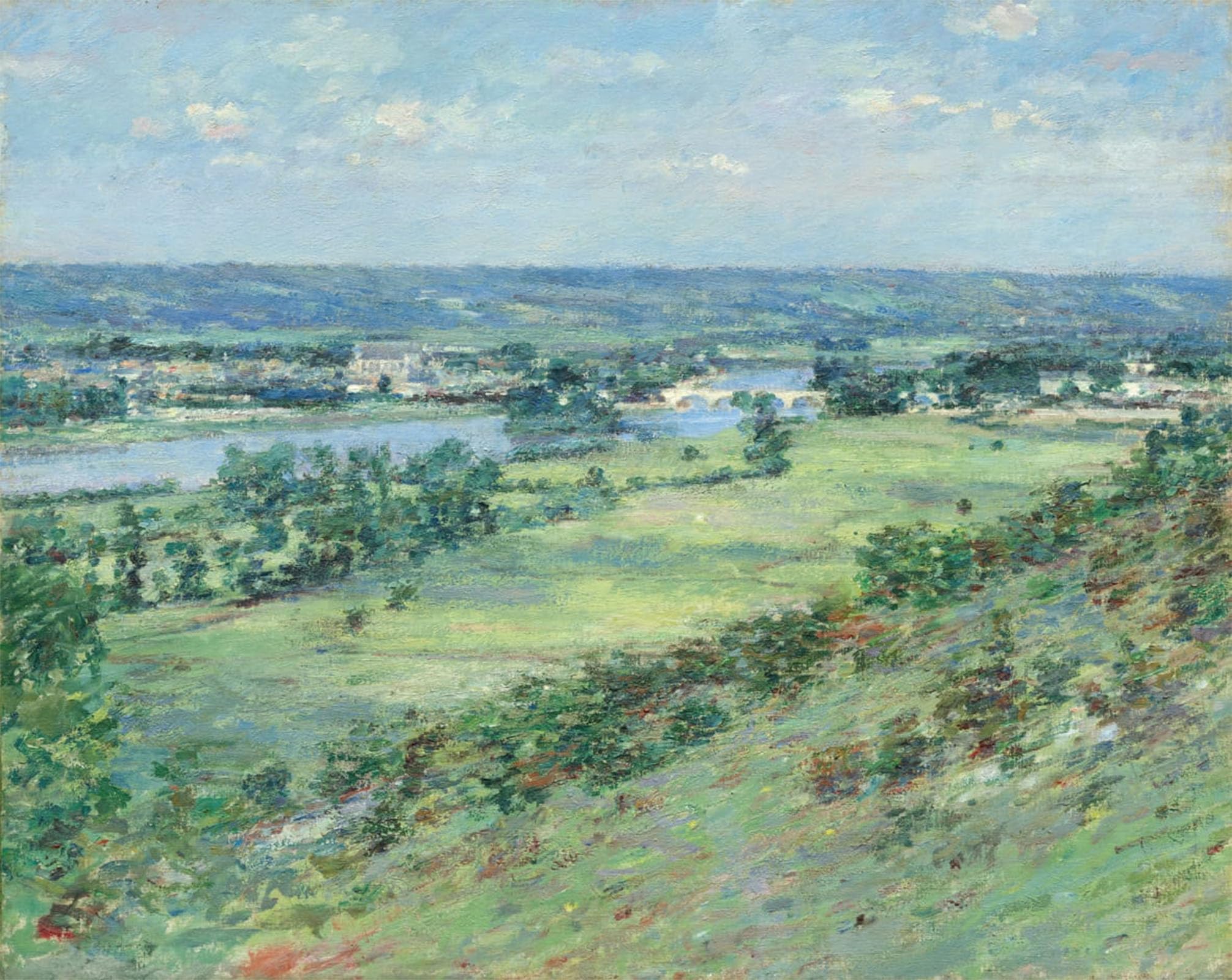 POSTERIIk Famous Modern Artwork Art Mural the Valley of the Seine From the of Giverny by Theodore Robinson Oil Paintings Pictures for Home Decor 60x90cm