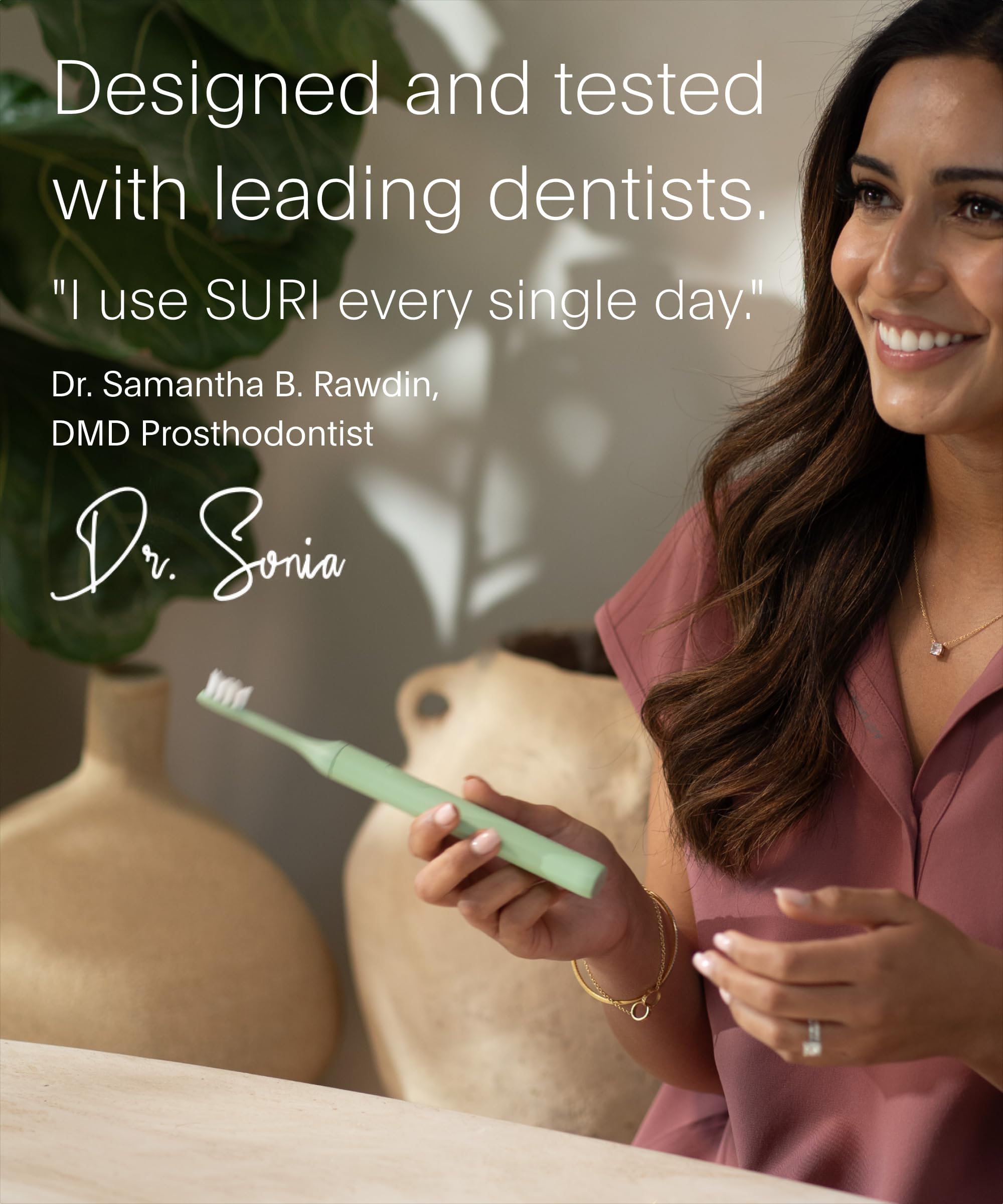 SURI 2.0 New Sonic Electric Toothbrush with Pressure Sensor & UV-Cleaning Travel Case | 1 Month+ Battery | Electric Toothbrush for Adults | Travel Toothbrushes | Tooth Brush | Green