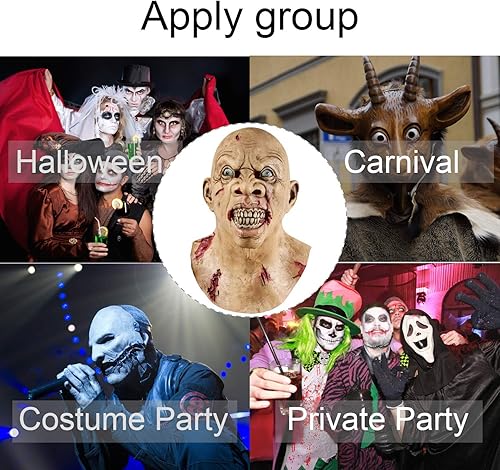 Miniatura 6 de Molezu Halloween Máscara de miedo Halloween Horrible Demonio El Mal Muerto Cosplay Props Alien Bloody Monster Z-baoya