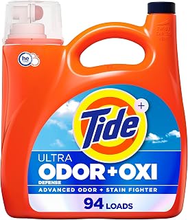 Tide Ultra OXI Odor Defense Liquid Laundry Detergent, 132 fl oz, 94 Loads - Tough Stain & Odor Eliminator