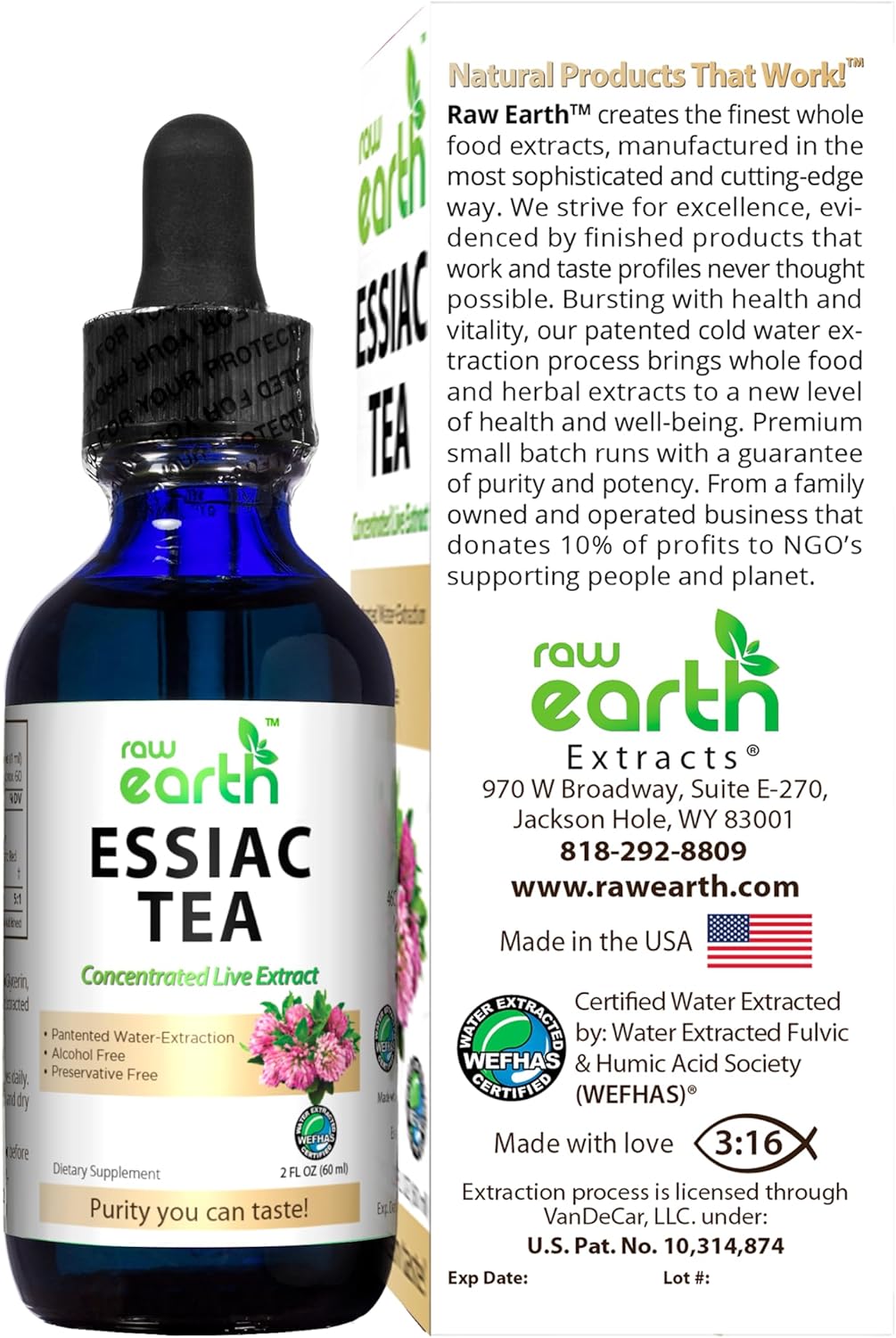ESSIAC Tea Extract - 8 Organic Herbs & Sheep Sorrel Roots! - USA & EU Grown Herbs - Made in the USA - Patented Process - Raw & BioActive - Concentrated Live Extract -Alcohol FREE, Sugar FREE - Image 4